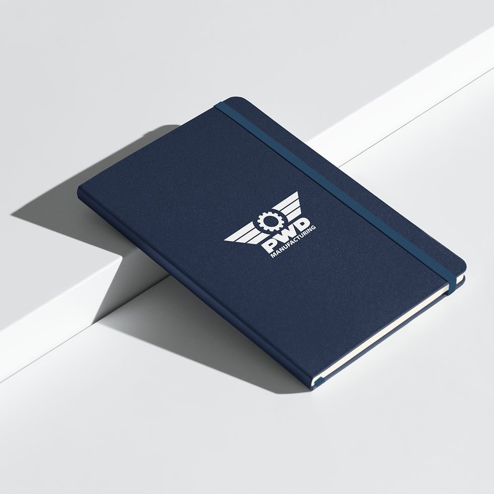 Thumbnail: PWD White Logo Hardcover bound notebook