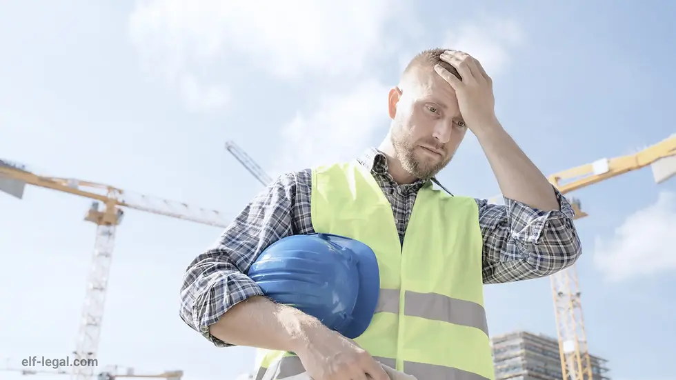 Fatigued Georgia construction worker at risk of workplace injury due to exhaustion and heat exposure