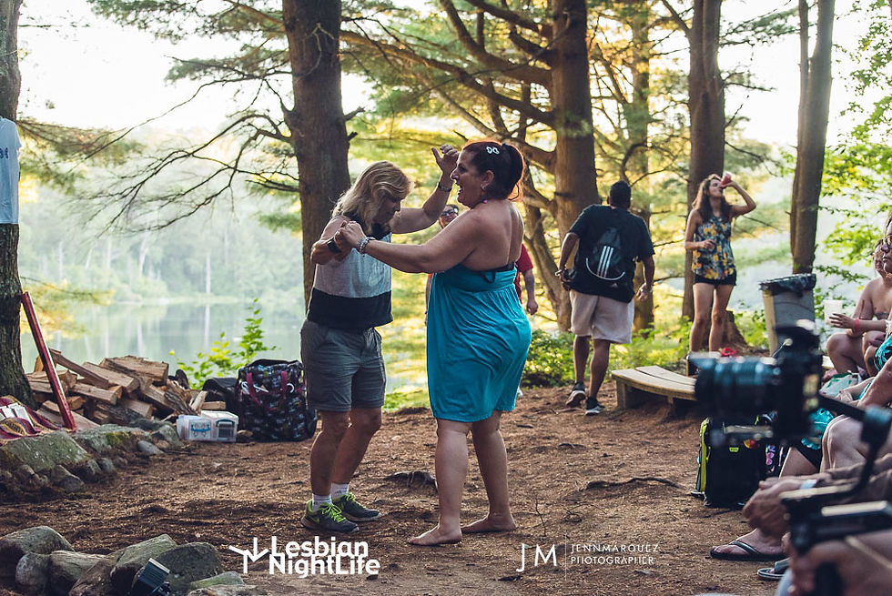 women dancing in the woods at stargaze festival