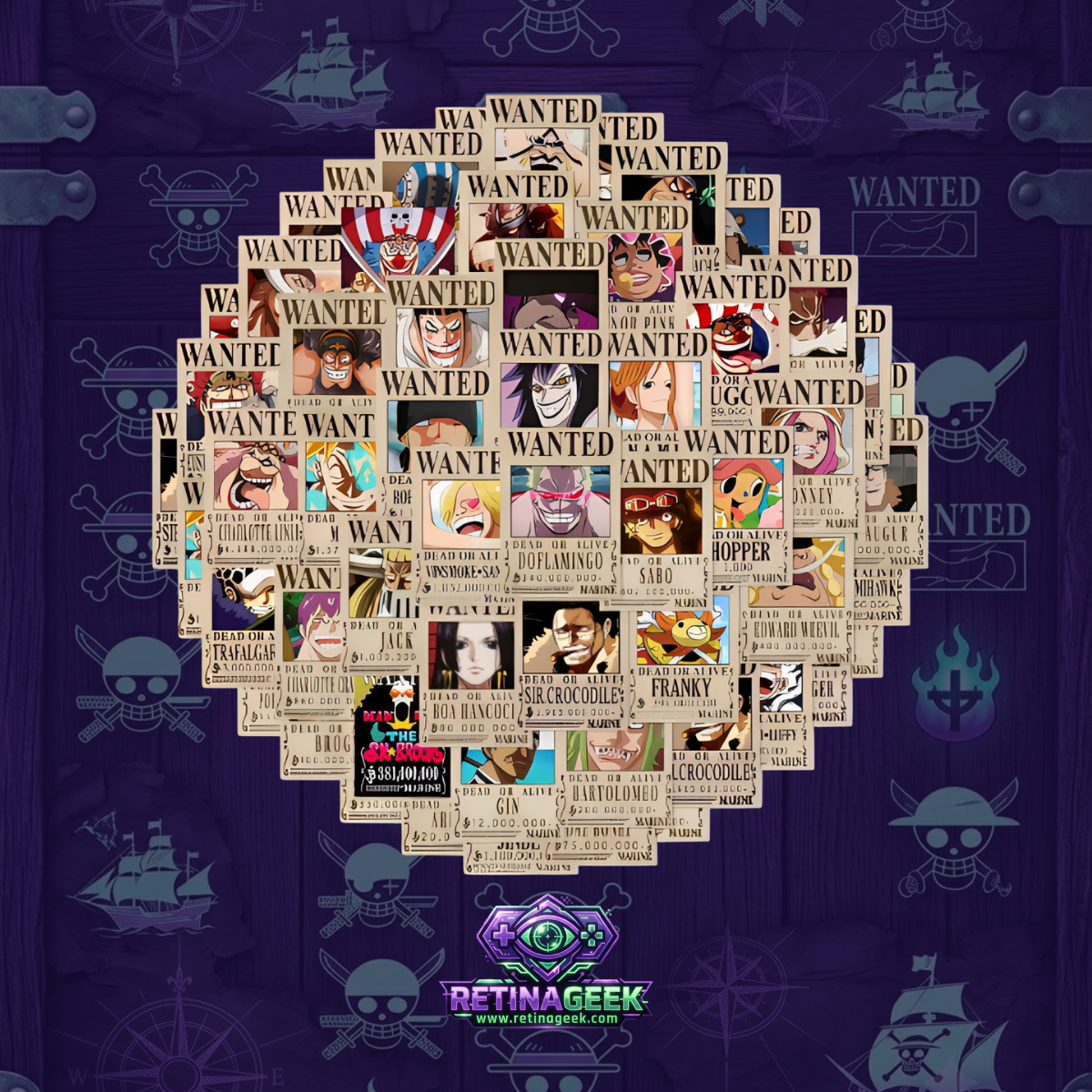 One Piece Stickers Collection (10/50/100)