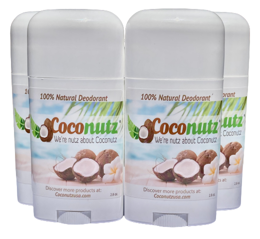 4 Pack Coconutz 100% Natural Deodorant