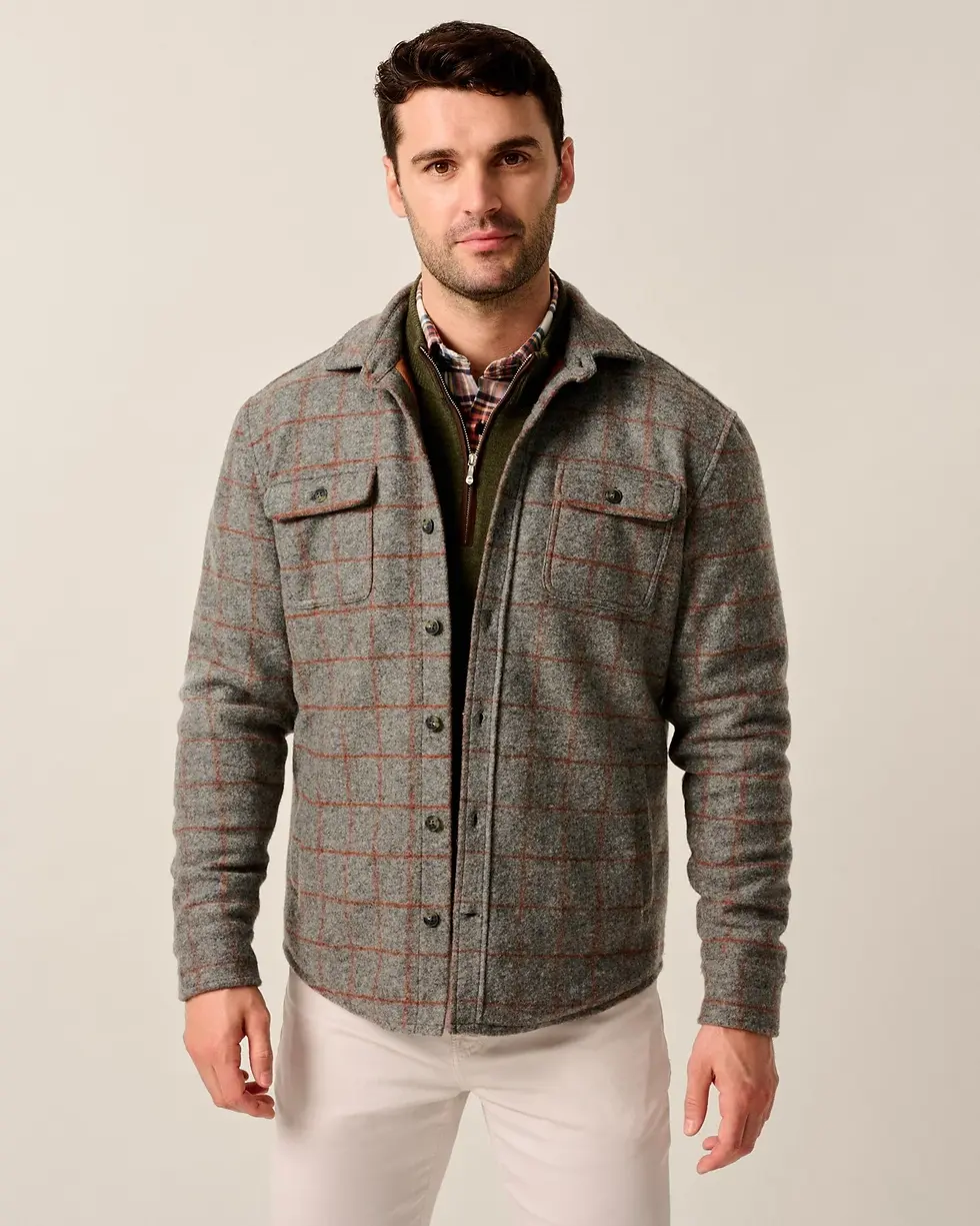 Johnnie-O Wool Quilt Lined Shacket