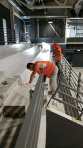 Hokeja halles betonēšana