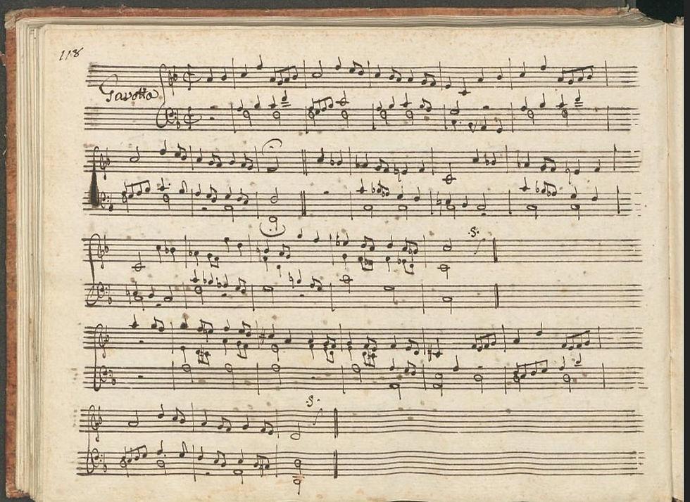 Gavotte for Piano: Student Information Sheet