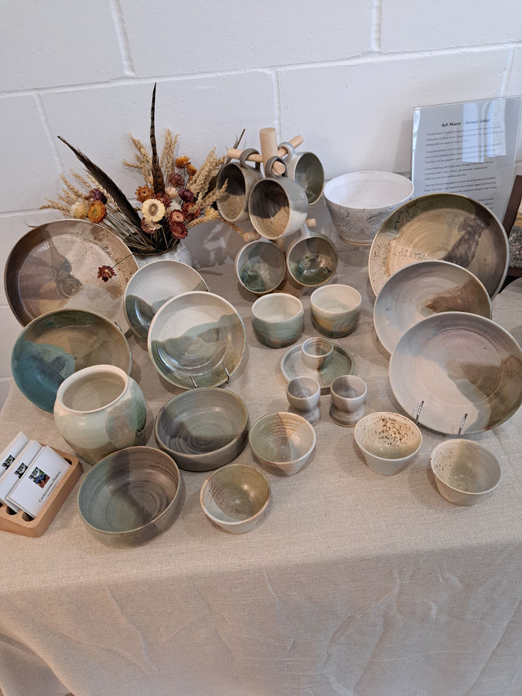 Handmade tableware by Cornerstones Pottery, Northumberland