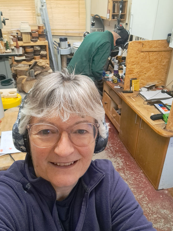 Hilary Nunn, potter in her studio, Northumberland UK
