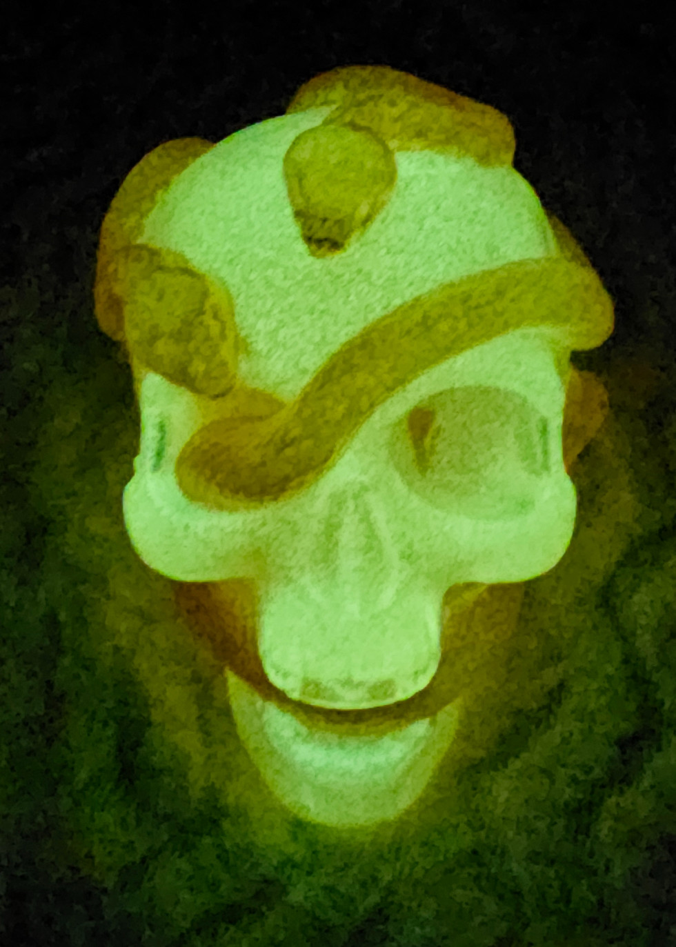 Thumbnail: Skull with chameleon colored snakes and glow in the dark (each sold separate)