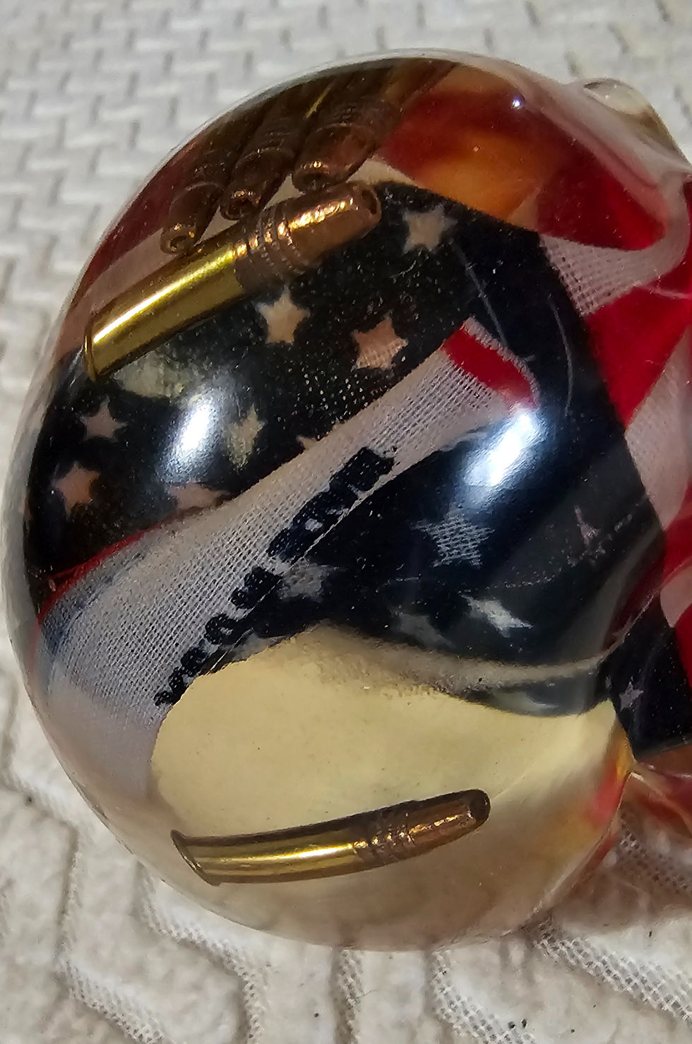 Thumbnail: Skull with American flag and live .22 rounds