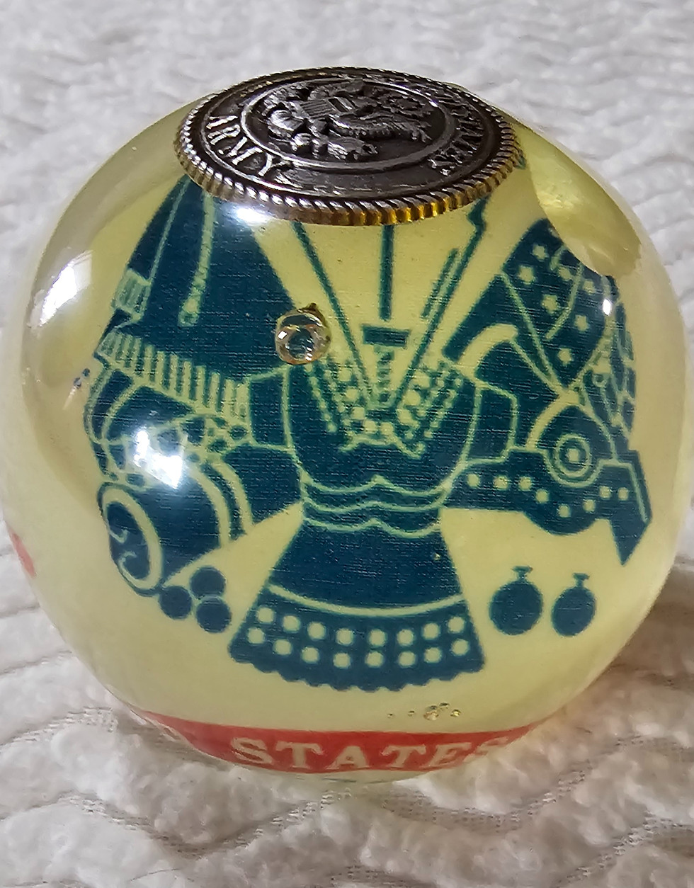 Thumbnail: Sphere with Army flag and Army pin on top