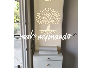 Modern Open Cabinet Mandir Design for Contemporary Homes
