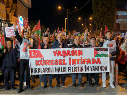 Gazze'ye destek yürüyüşü!