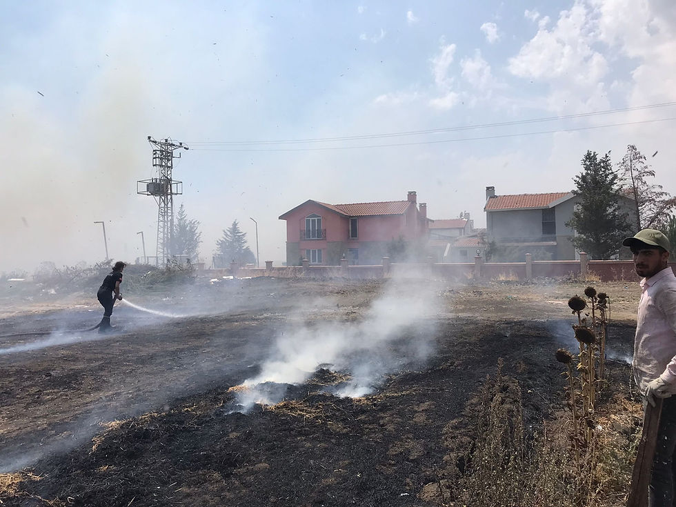 Benzinlik dibinde korkutan yangın!