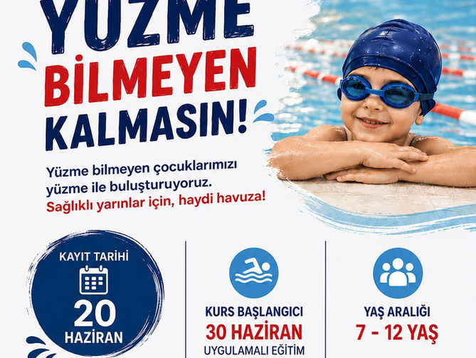 Yüzme kursu başlıyor
