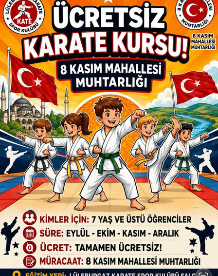 Çocuklara ücretsiz karate eğitimi