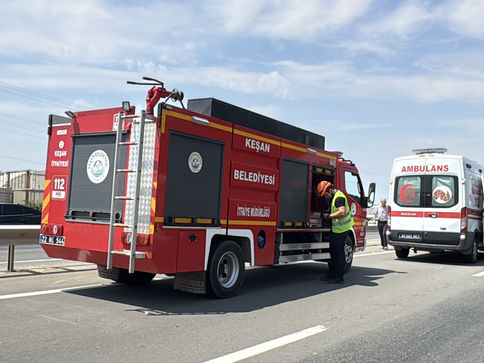Sanayi kavşağında kaza!