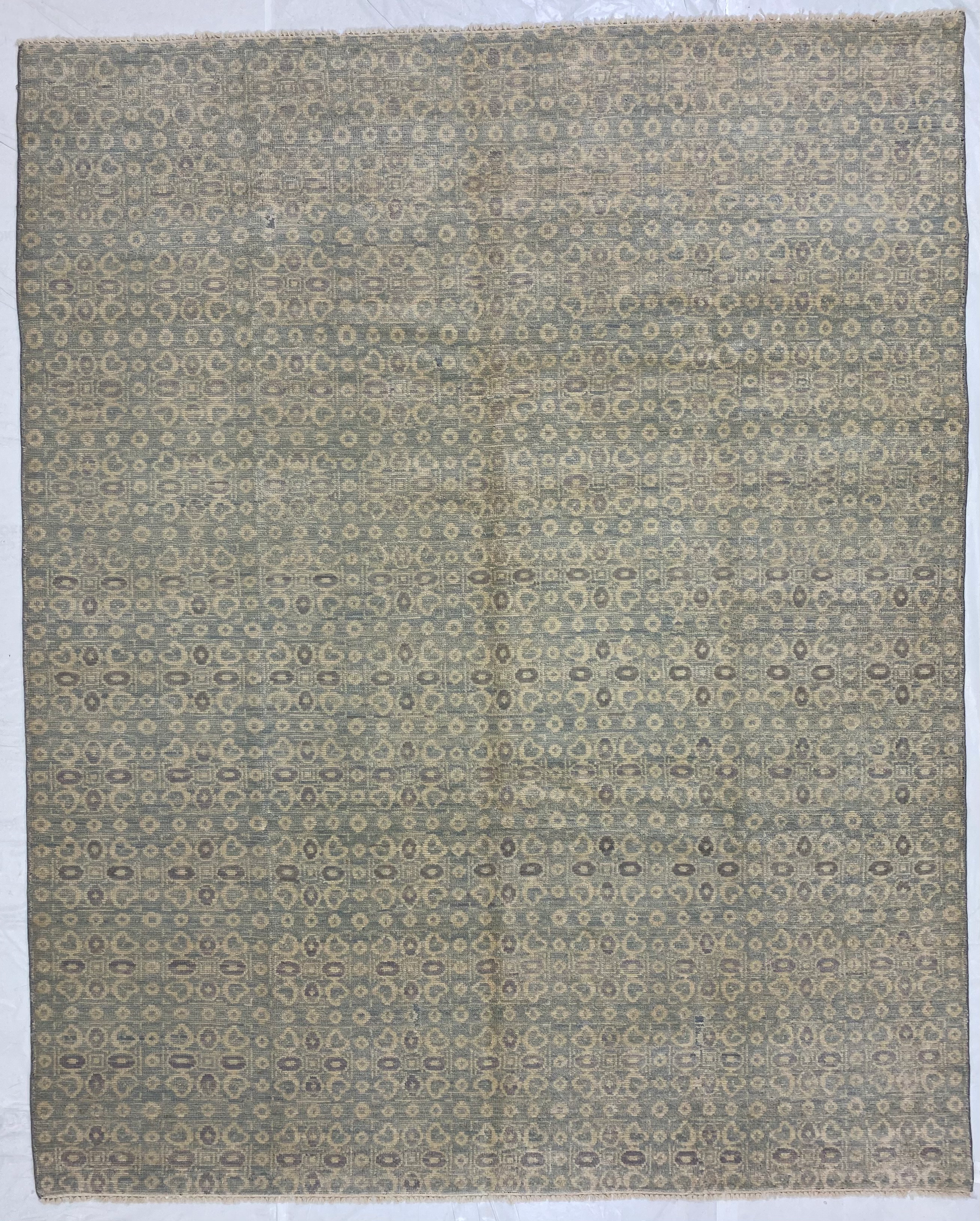 Fine Indian Turkish Knot Modern / 8'x9'10"