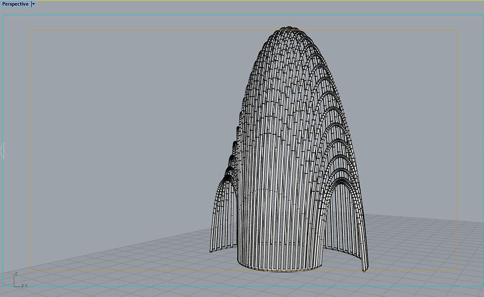 Parametric Dome with Rhino made in Grasshopper