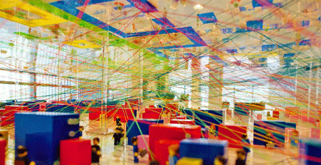 Actual 3D model of a large bank IT architecture