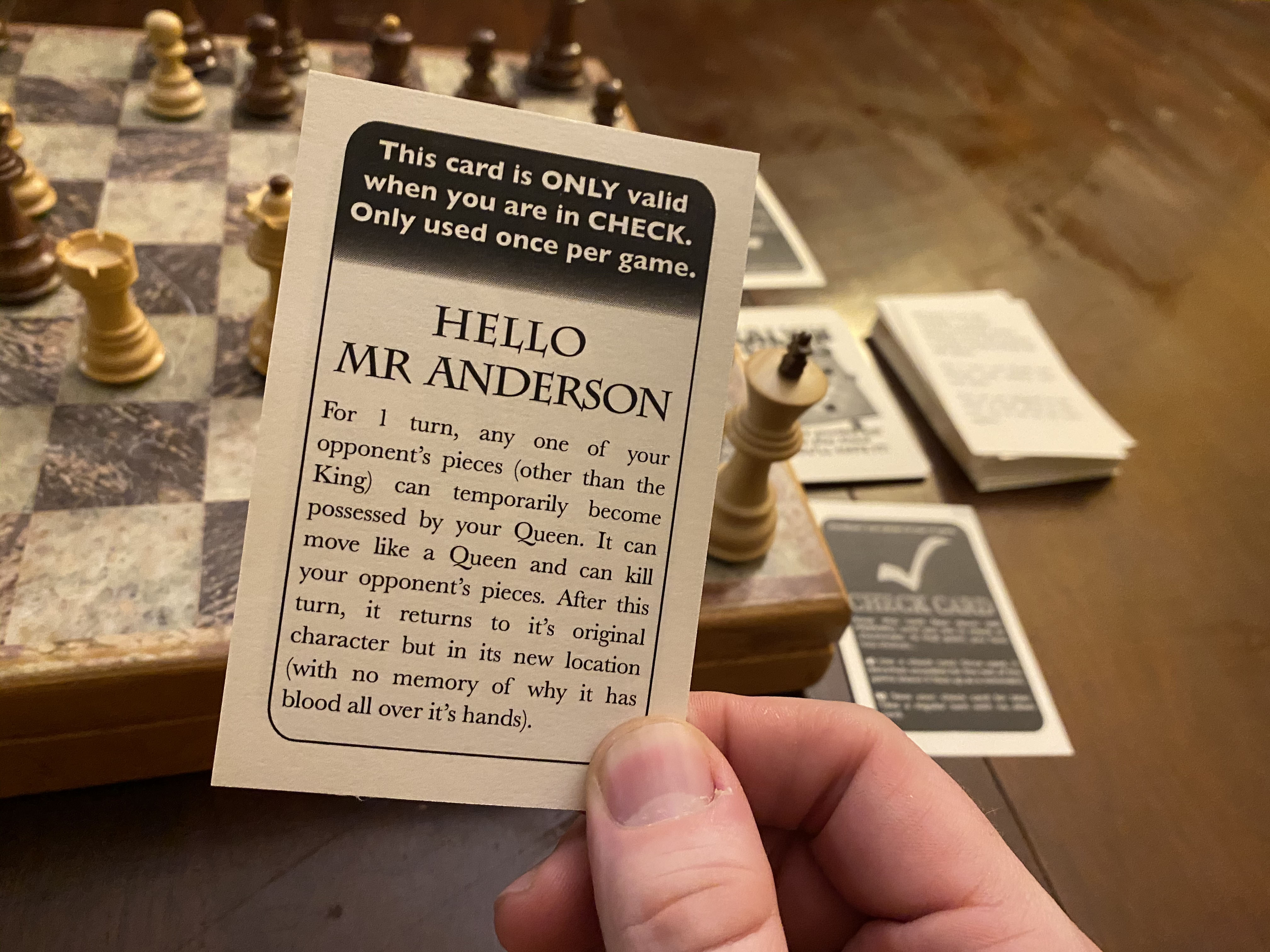 Calvin Chess regular cards
