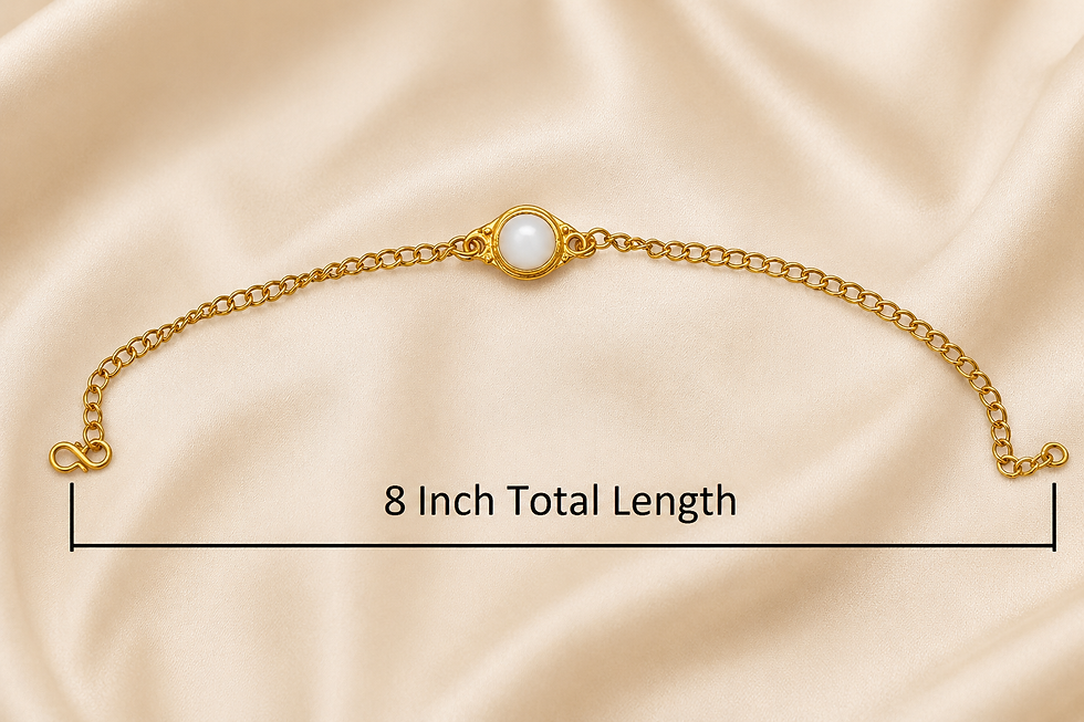 Thumbnail: Athizay Gold-Toned Rakhi White Bead for Brother