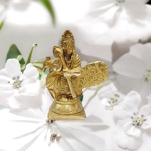 Thumbnail: athizay® Kartik Lord with Peacock in Virgin Brass 8 cm