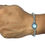 Thumbnail: athizay Oxidised Silver Bracelet for Men with Bright Light Blue Bead dial