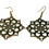 Thumbnail: Brass Gold color Earring ladies Dangle Metal Star Design Fashion Earring