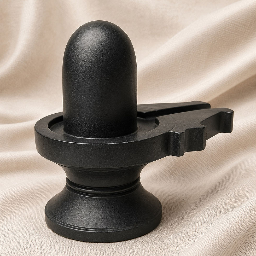 Thumbnail: Handcrafted Black Shivling 11.2 cm for spiritual decor