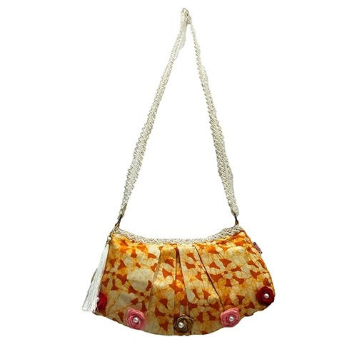 Thumbnail: athizay Sling bags for girls | Printed Fabric | Jute Jhola style Western