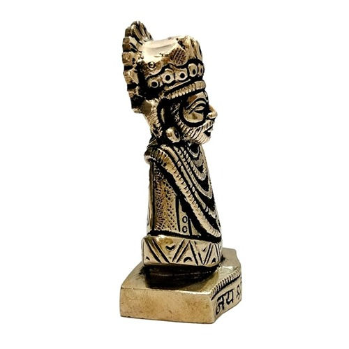 Thumbnail: athizay Brass Khatu Shyam Antique Idol for Gifting