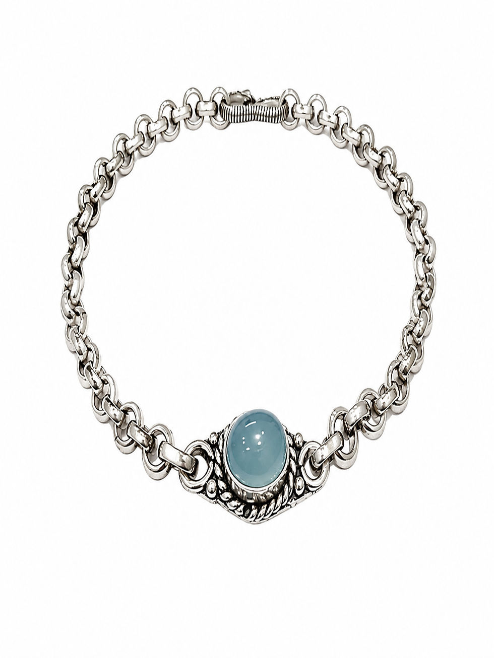 Thumbnail: Athizay Designer Sky Blue Stone Bracelet Rakhi