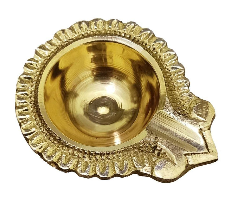 Thumbnail: 2 Pcs Brass Diya for Home Poojan Decoration Diwali Temple mandir for Decoration