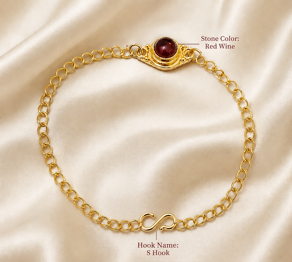 Thumbnail: Athizay Gold-Toned  Rakhi Red Wine Bead for Brother