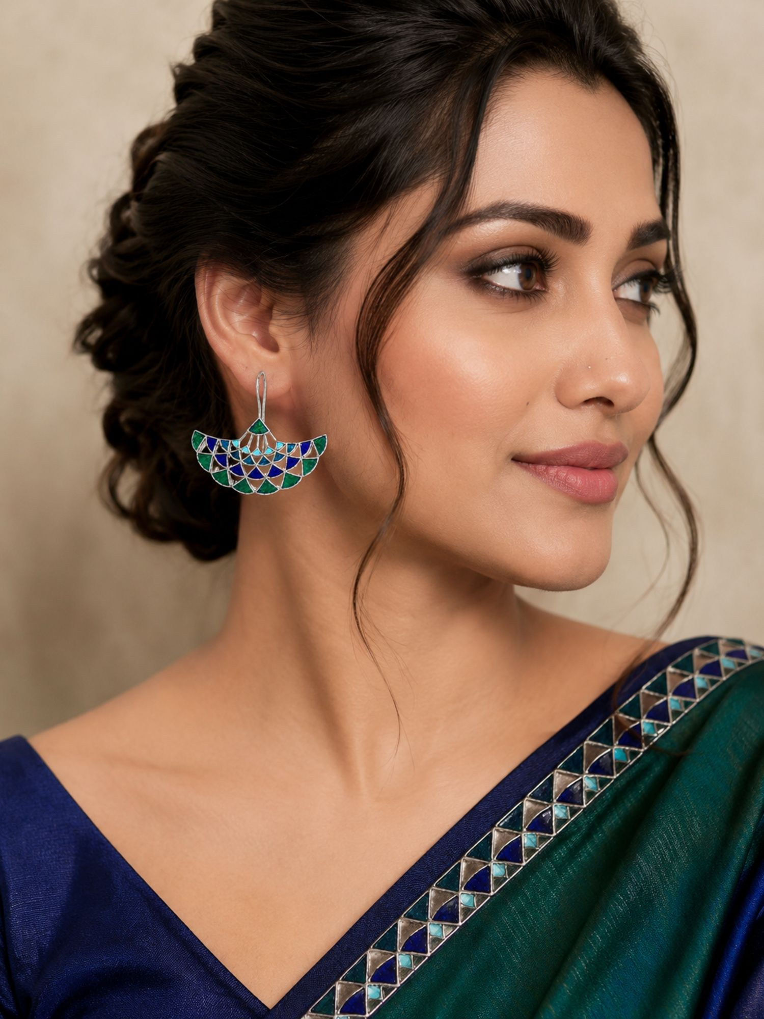 Athizay Vintage - Multicolour Statement Drop Earrings
