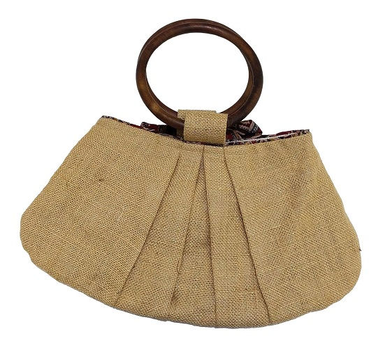 Thumbnail: athizay Handbags wooden handle Hand Carry top handle Bag with Handcrafted Bow