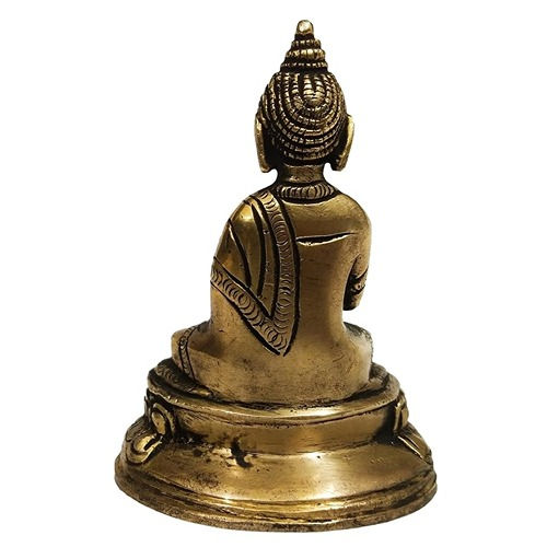 Thumbnail: athizay Buddha Brass Statue Idol Protection Buddha Posture Antique Finish