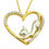 Thumbnail: Love Pendant Necklace 16 inch Rolo chain valentine jewelry