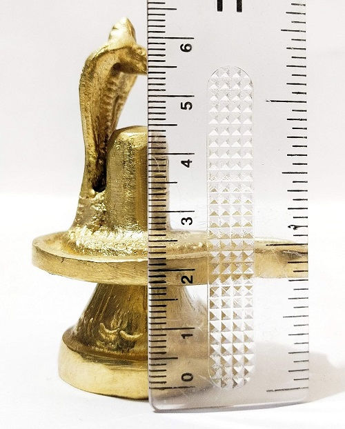 Thumbnail: athizay 6.2 CM Brass shivling Statue with Snake Hood for Home