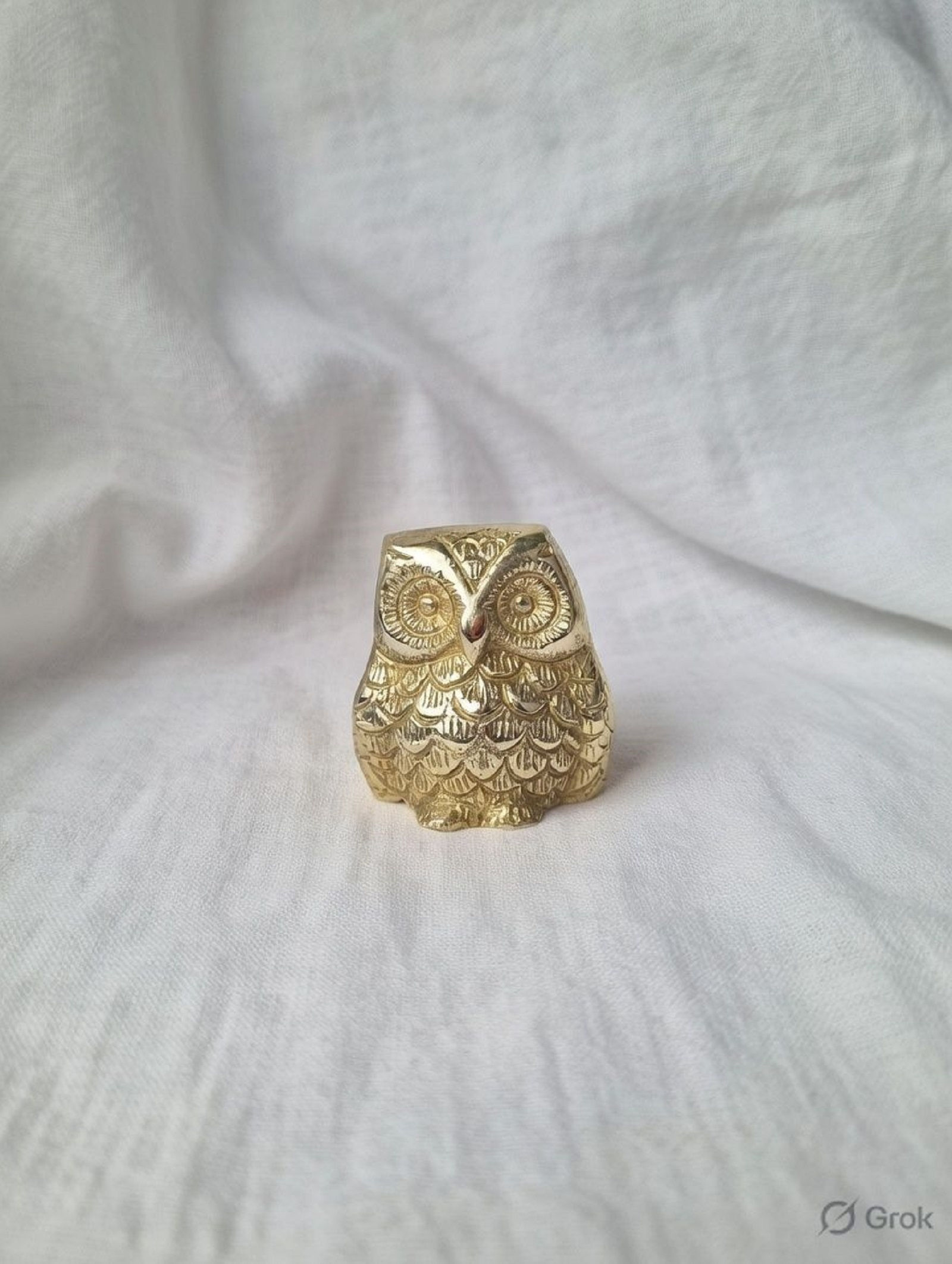 Athizay Brass Laxmi Vahana Owl Decorative Showpiece - 5cm, Call: 8860010199