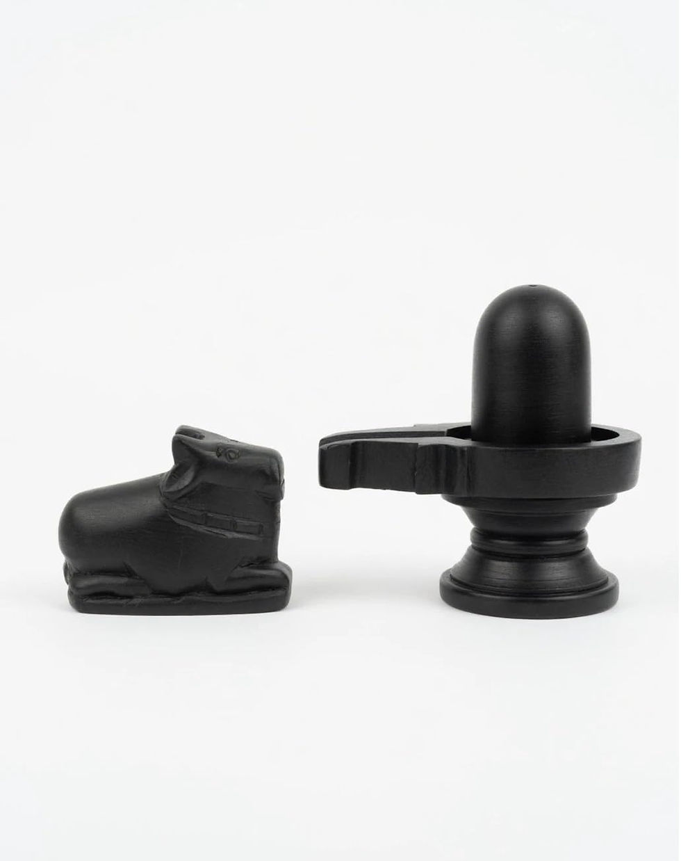 Thumbnail: Athizay Black Stone Shivling with Nandi Stone De