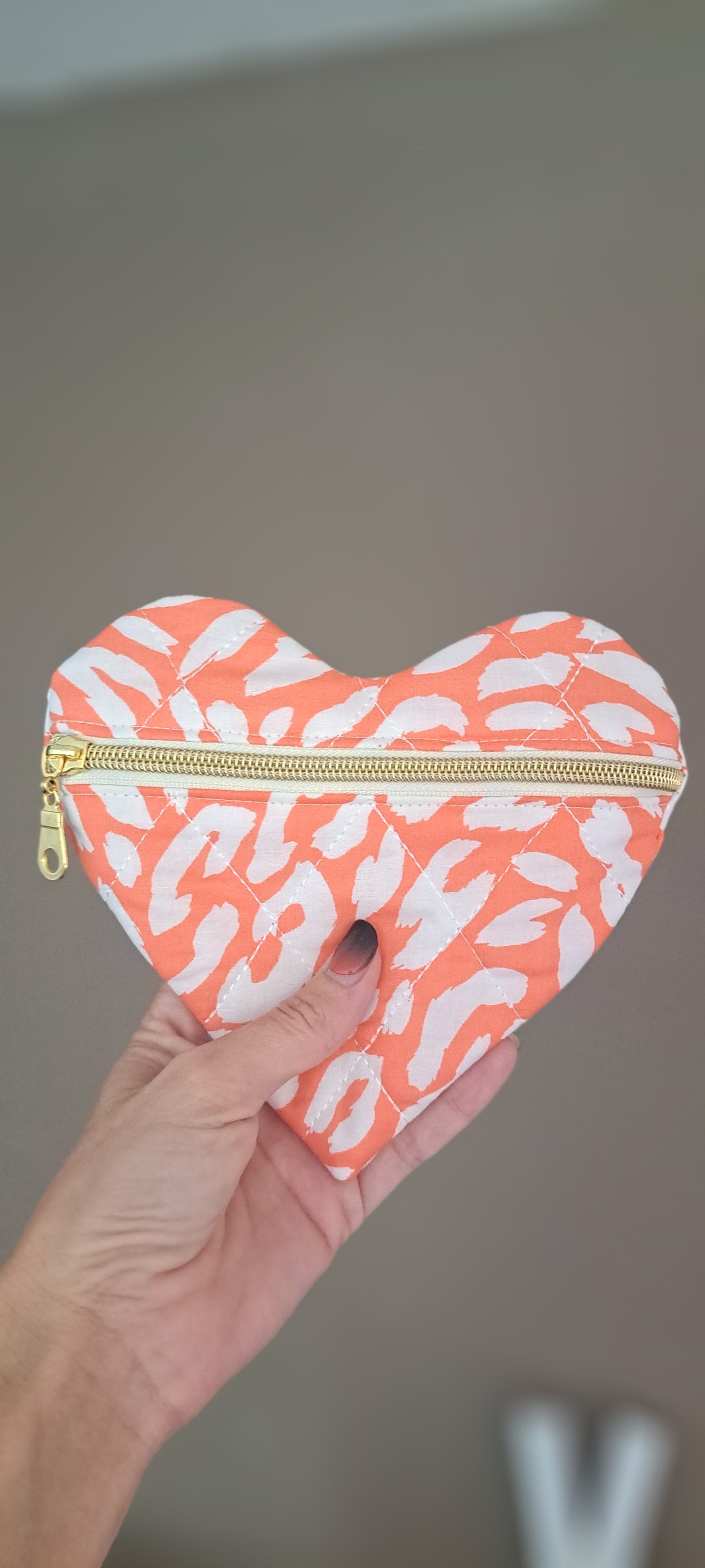 PORTE-MONNAIE COEUR - LEO ORANGE