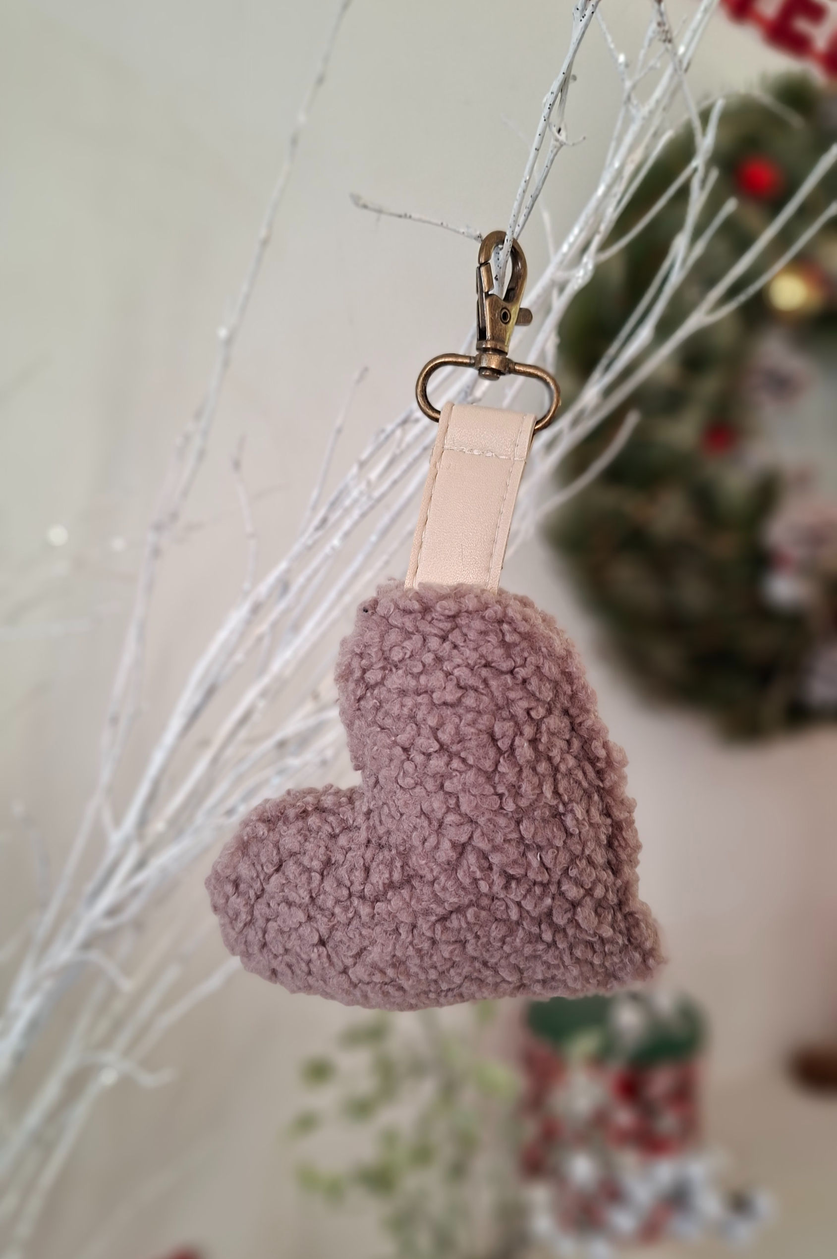 PORTE CLES COEUR - Parme bouclette