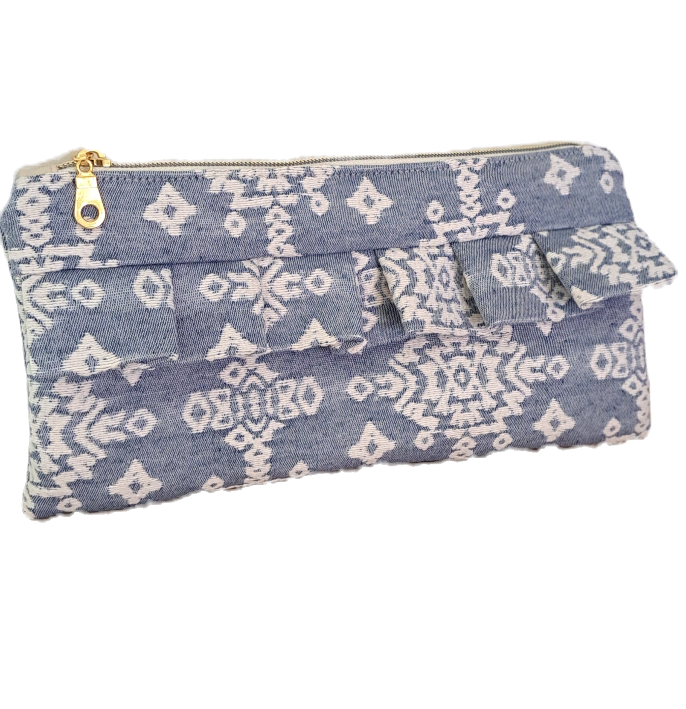 POCHETTE ORKA : ETHNIQUE BLEU/BLANC