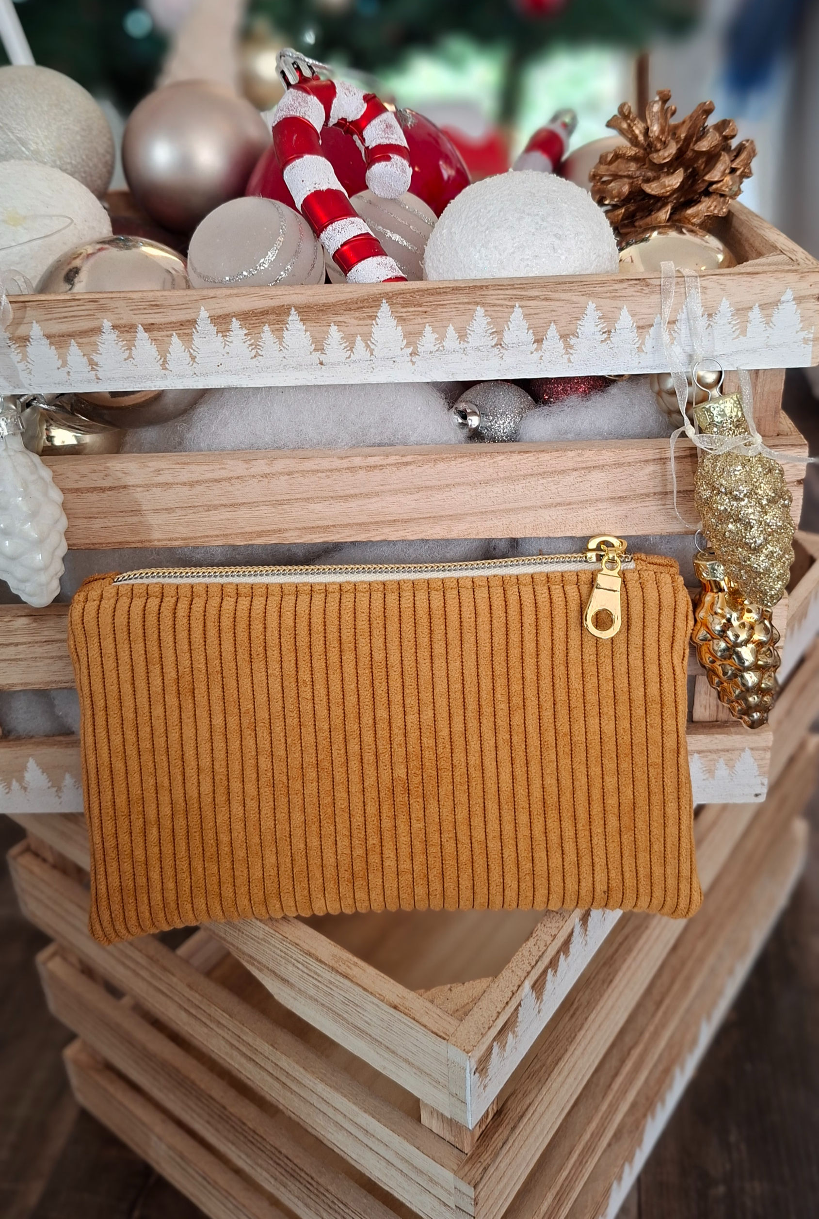 MINI POCHETTE : Velours OCRE