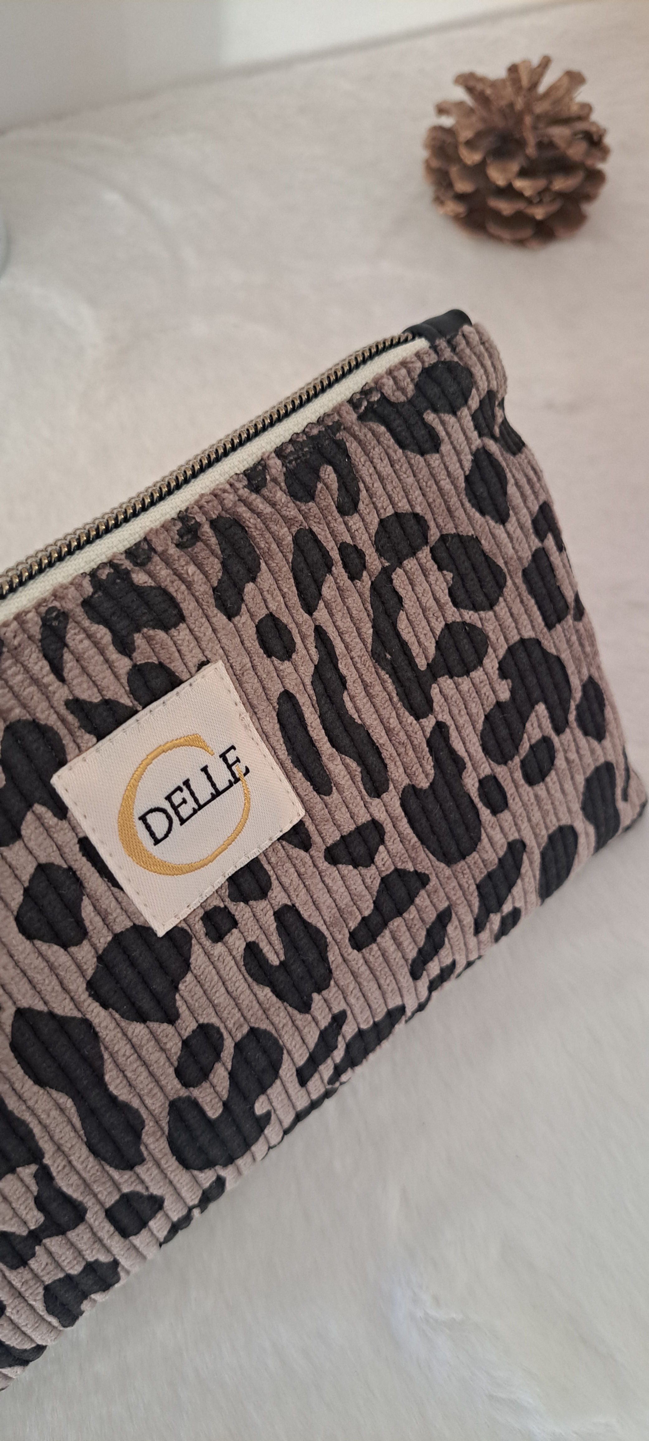 MINI POCHETTE : Velours LEOPARD