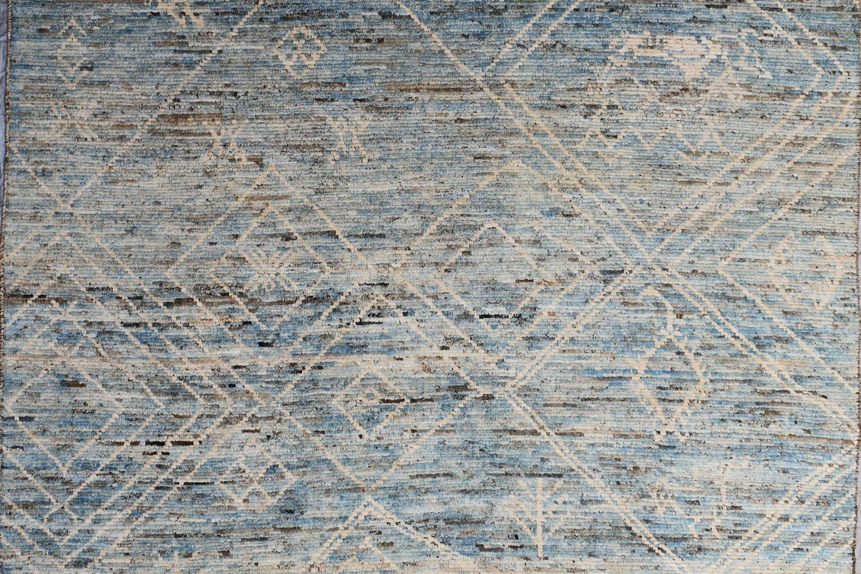 8x10 ft Modern Blue Berber Area Rug, Contemporary Style Rug, Soft Feeling Rug, B