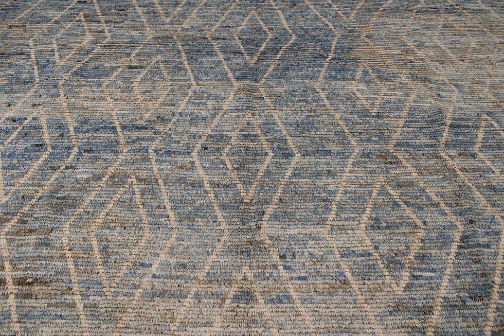 Thumbnail: 9x12 feet Modern Rug | Beige Blue Brown Rug | Dining Room Rug | Living Room Rug