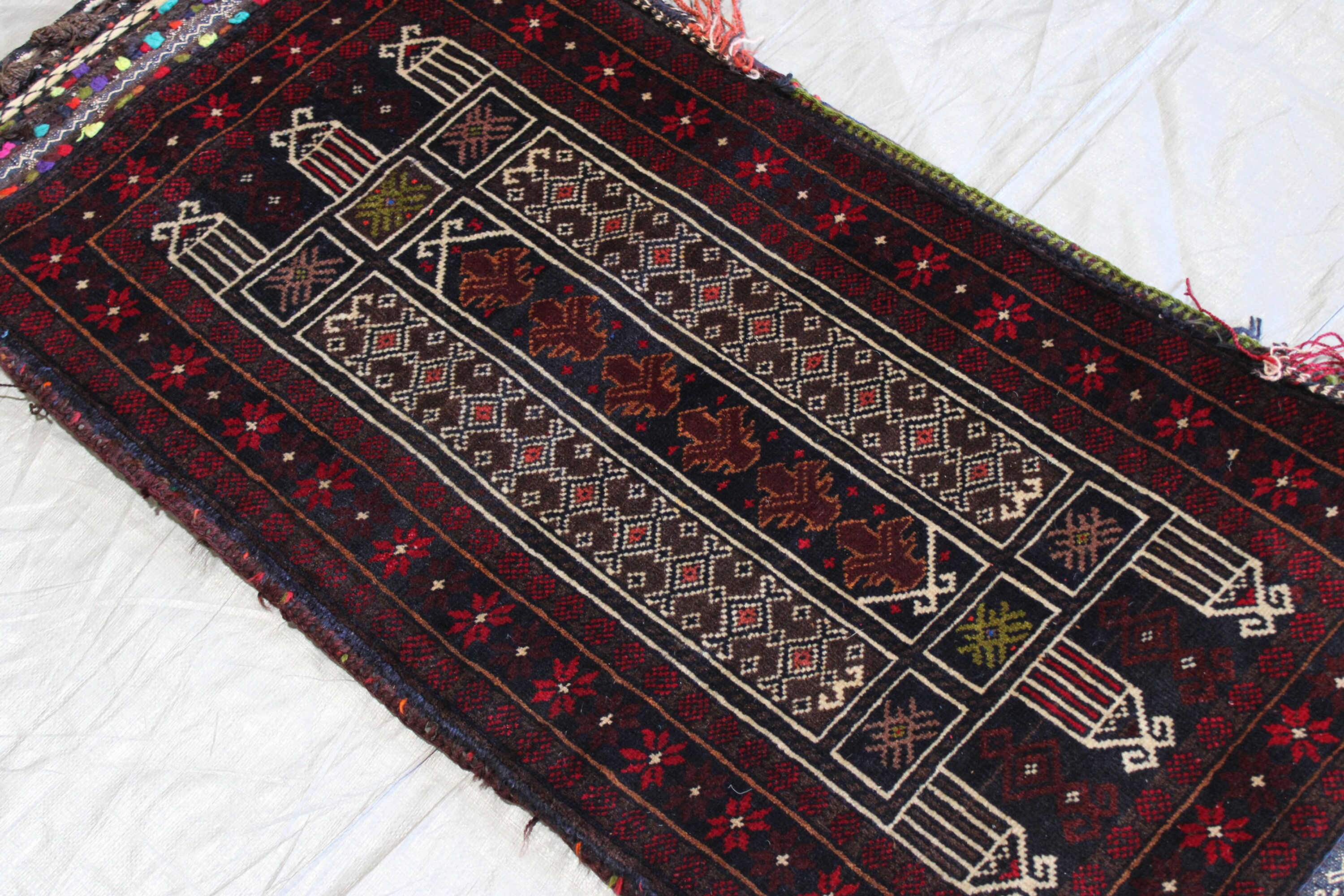 Beautiful Large Vintage Afghan Pillows | Over 50+ Years Old | Hand Knotted Afgha