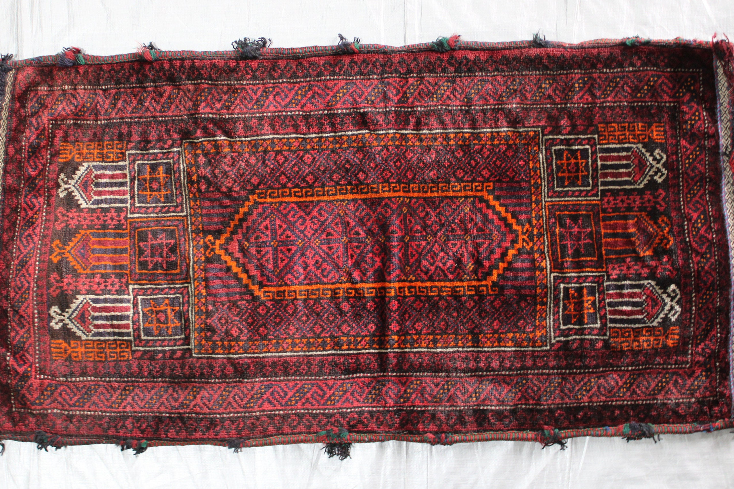 Vintage Pillow Cover | Over 50+ Years Old | Hand Knotted Afghan pillow | Multipu