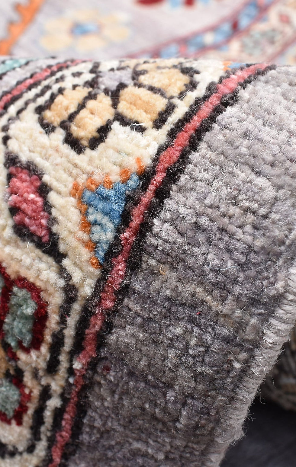 Thumbnail: 9x12 Modern Color Oriental Rug, Gray Veg Dye Rug, Transitional Colors, Living Ro